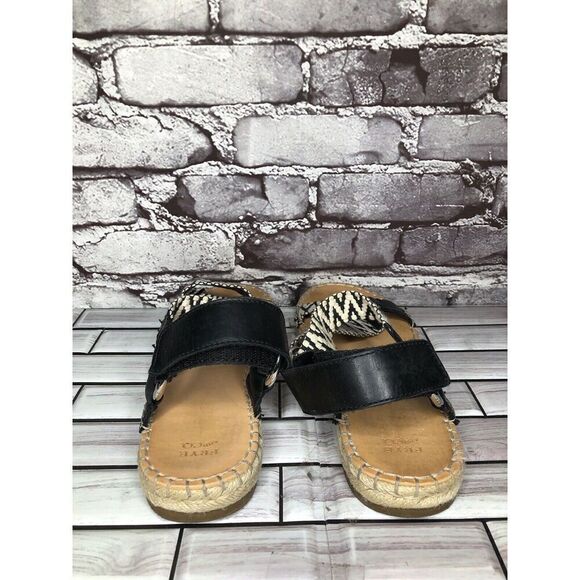 Frye & Co Kole White Black Asymmetrical Espadrilles Sandals Women Sz 8.5M US/39 - Picture 11 of 16